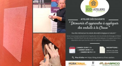 Apprendre à appliquer des enduits à la Chaux | Eco-Atelier | Sep. & Oct. 2018 (Gratuit)