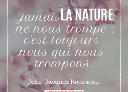 ” Jamais la nature ne nous trompe; c’est toujours nous qui nous trompons.” – Jean-Jacques Rousseau #8