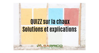Les résultats du quizz sur la chaux